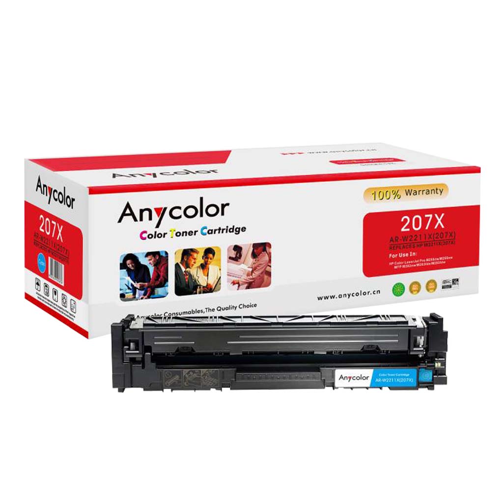 Toner Anycolor pour HP 207X cyan