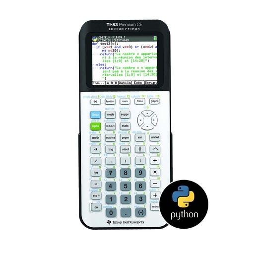 Calculatrice scientifique graphique Texas-Instruments TI-83 Premium CE Python