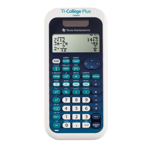 Calculatrice scientifique Texas-Instruments TI Collège Plus Solaire