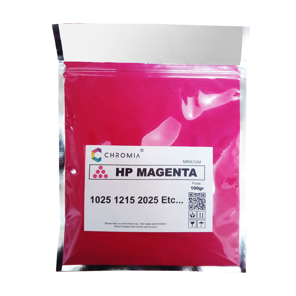 Poudre Couleur HP magenta 100gr 1025 1215 2025...