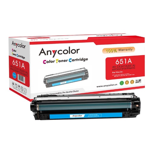 [ANY_HP651AC] Toner Anycolor pour HP 651A cyan