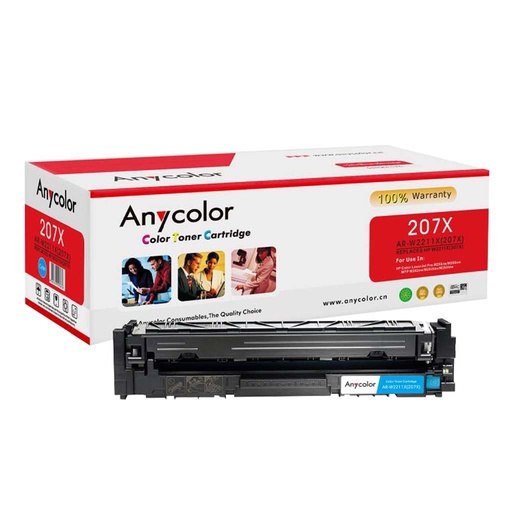 [ANY_HP207XC] Toner Anycolor pour HP 207X cyan