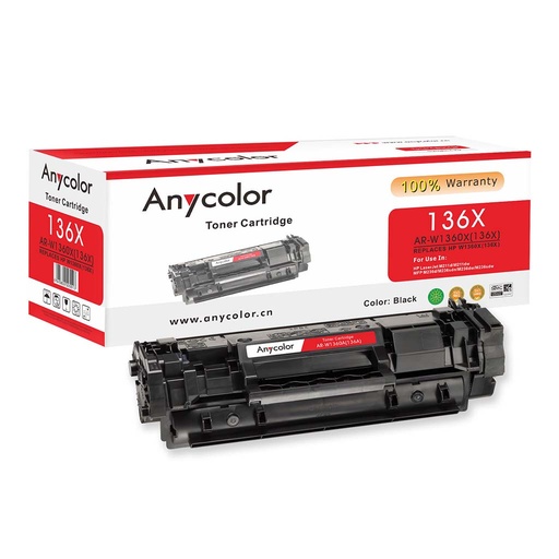 [ANY_HP136X] Toner Anycolor HP 136X